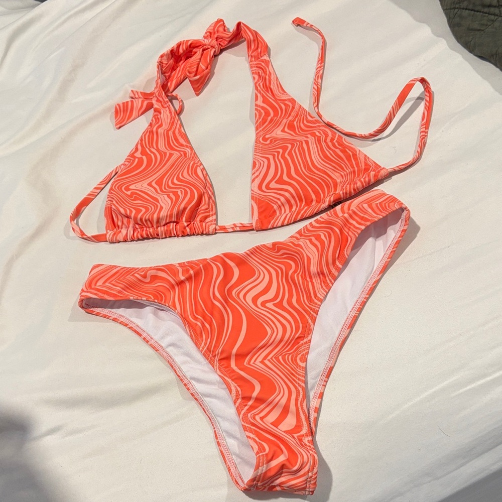 SHEIN Coral Wave Bikini Set
